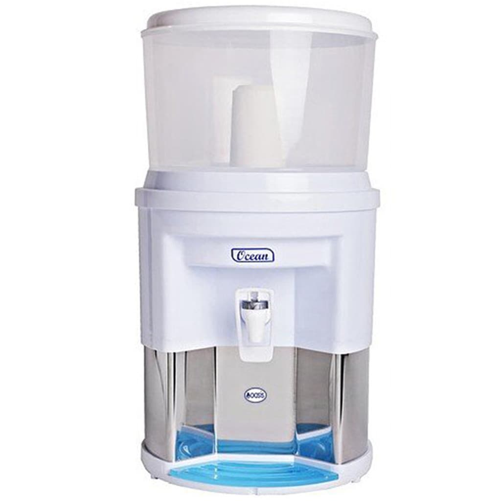 Filtro Água 7 Litros Inox Ocean Vela Carvão Ativado Boia Reduz Odor Cloro Plástico Velas Oasis