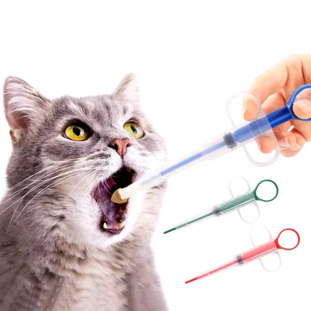 Aplicador Seringa de Remédios para Pets Gatos Cachorros Comprimido e Líquidos .- Makeupnails-.