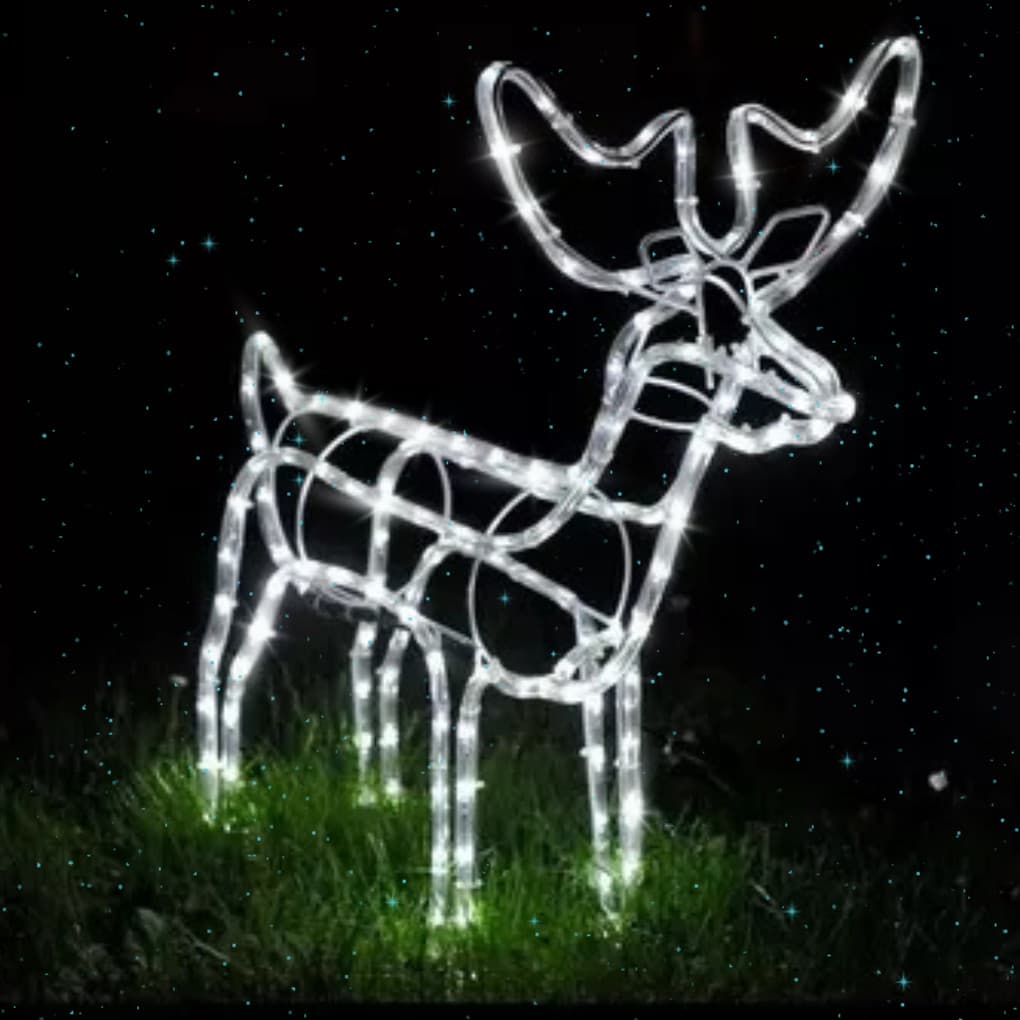 Armação Rena Macho de Led Média Enfeite Natal Iluminação - 110v