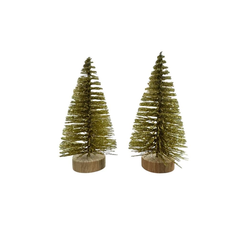 Mini árvore de natal - Kit com 2 peças - 10 x 5 cm