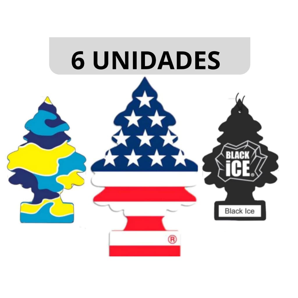Kit 6 Unidades de Cheirinhos Aromatizador De Carro  Nova Formula