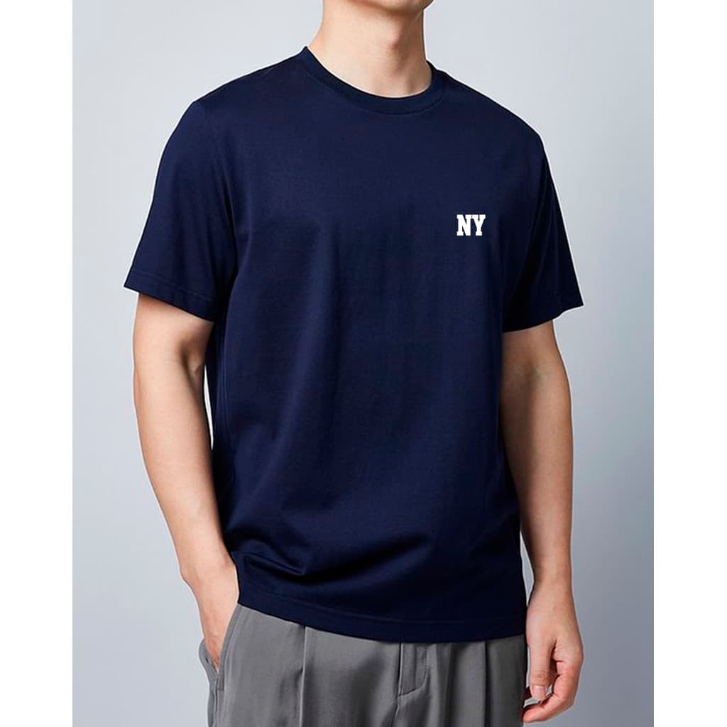 Camiseta NY Minimalista Masculina/Unissex Básica 100% Confortável Estilo Urbano e Conforto