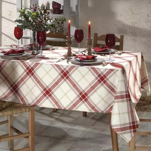 Toalha de Mesa Dohler 1.60m x 1.60m Quadrada 4 lugares Celebra Natal