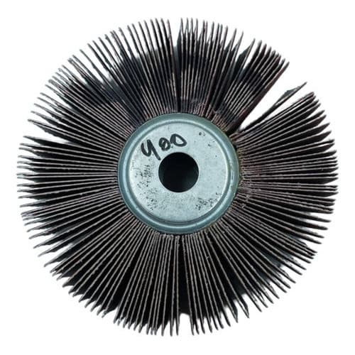 Roda Lixa Pg 25x100 Mm Furo 1/2 Pol Grão 400 Debaste Peças