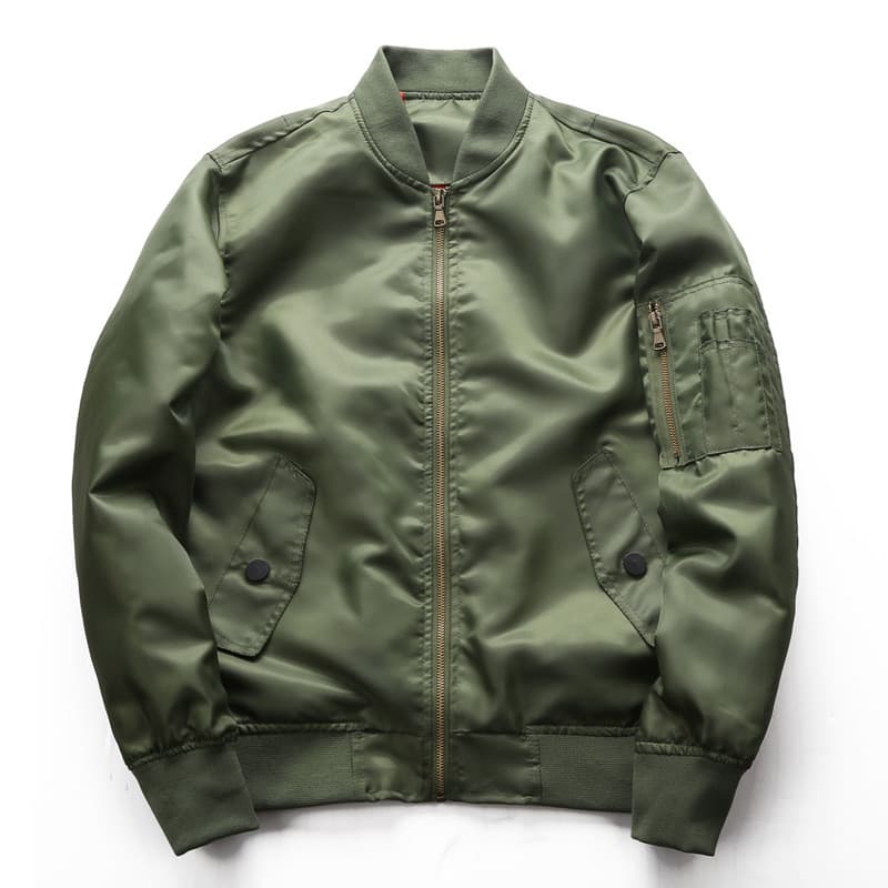 2025 Jaqueta bomber casual Respirável Com Zíper Primavera/Outono