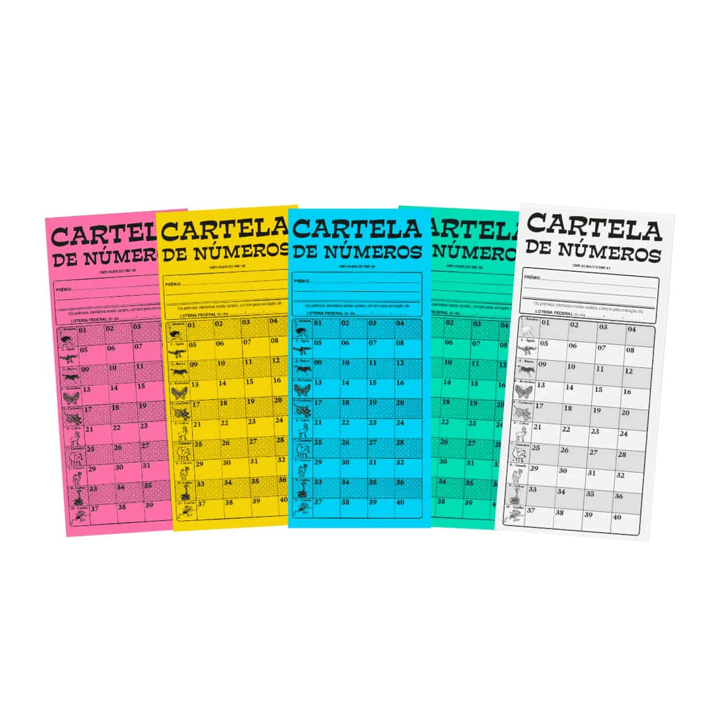 50 CARTELAS DE RIFA COM 100 NUMEROS