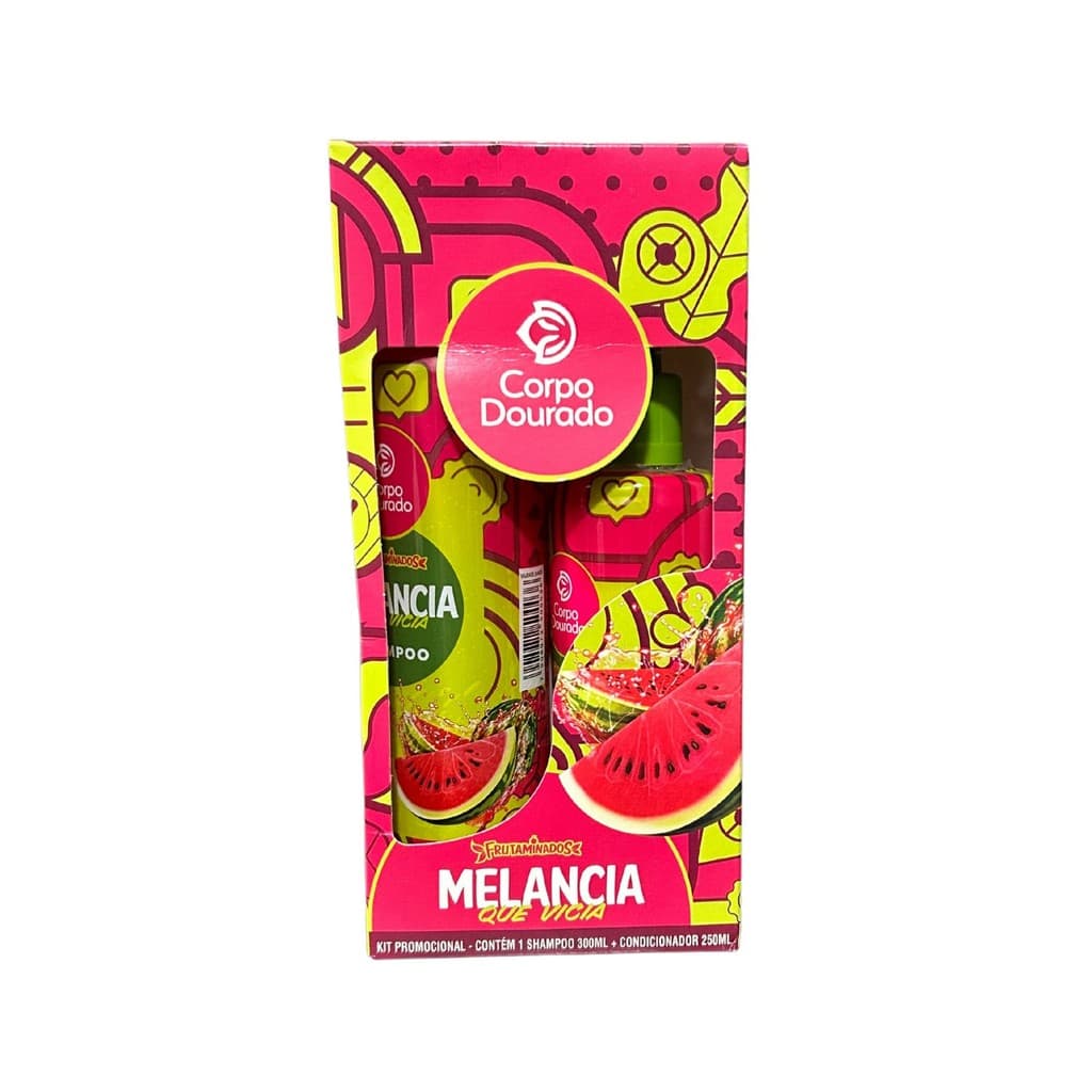 Kit Melancia Que Vicia – Corpo Dourado | Hidratação com Shampoo 300ml + Condicionador 250ml