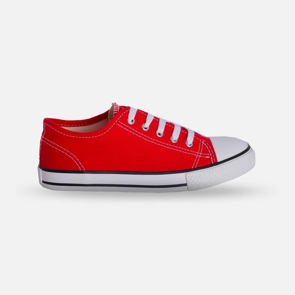 Tênis Diversão Canvas Low Infantil Vermelho Menina