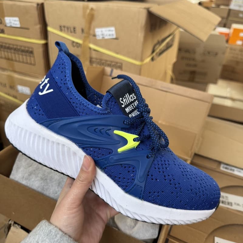 Sapatos de seguro de trabalho/homem/respirável/sola macia de EVA/sapatos de segurança/dedo do pé de aço/anti @-@/esmagam