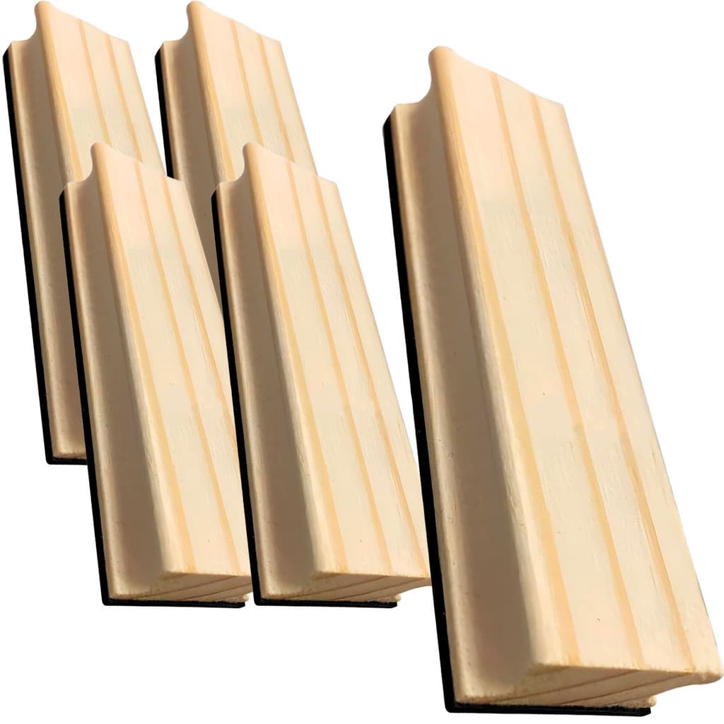 Kit 5 Apagador de Madeira para Lousa Quadro Giz Escolar Profissional 13cm Stalo