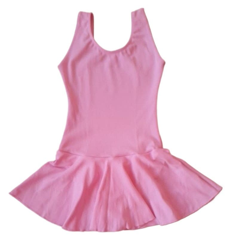 Collant regata com saia  embutida  para Ballet na cor rosa,( MARCA STELARISS)