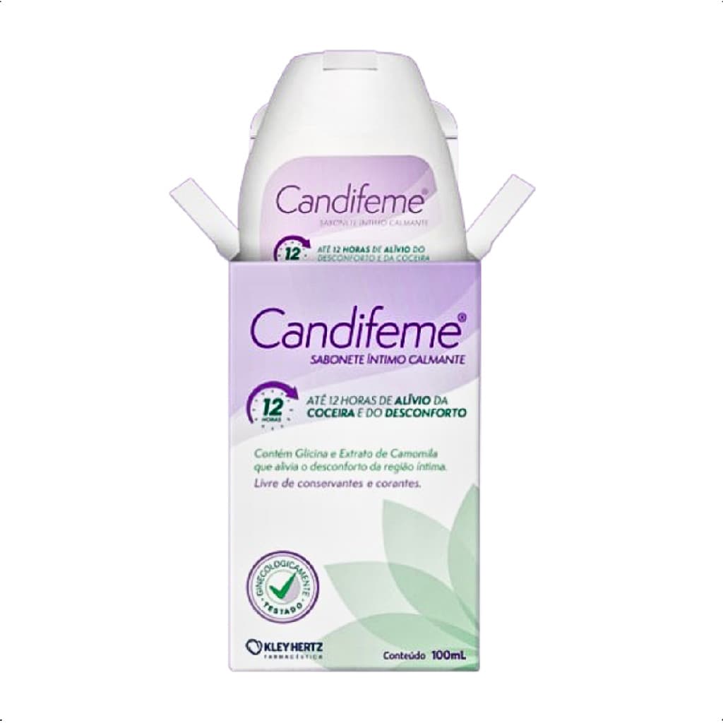 Sabonete Íntimo Calmante Candifeme 100mL - Kley Hertz