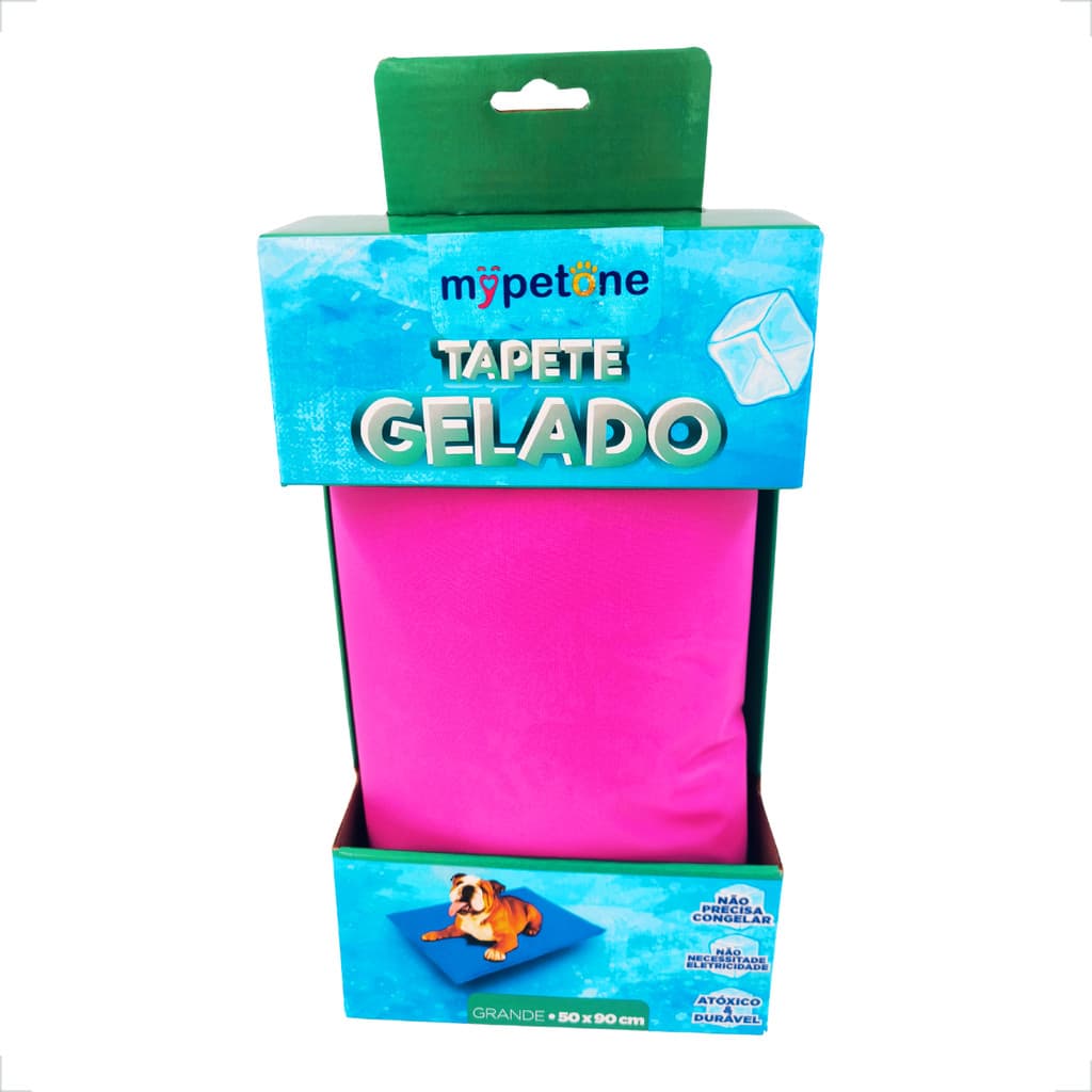Tapete Gelado Grande 90x50 para Cães Mypetone - Rosa
