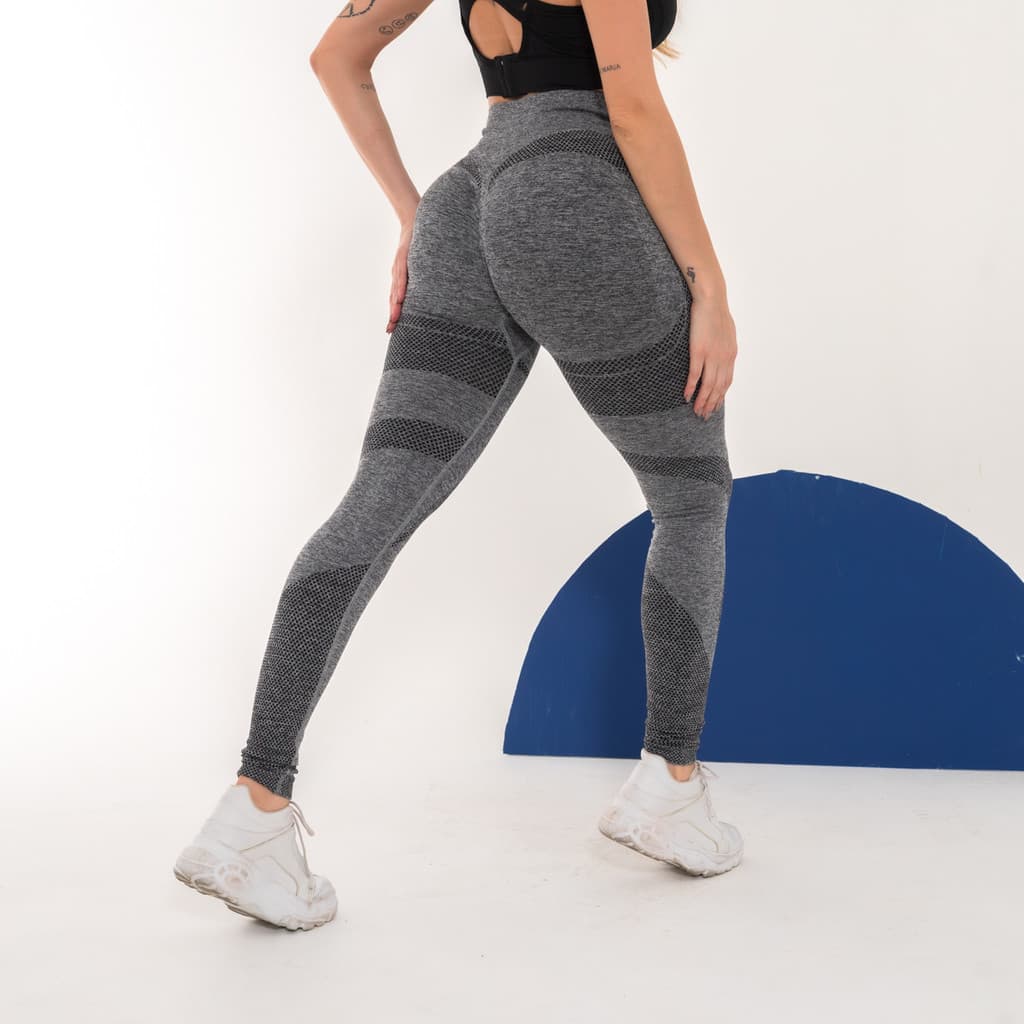Calça Legging Esportiva Academia Levanta Bumbum Sem Costura Cintura Alta C25