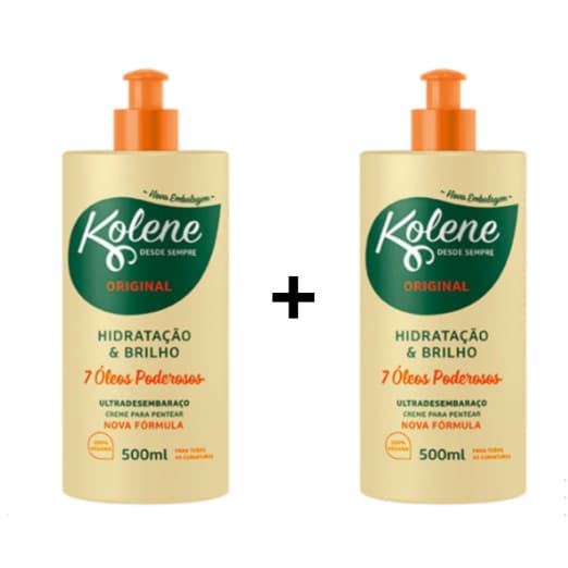 Kit C/ 2 Condicionador Creme para Pentear Kolene Original 500ml