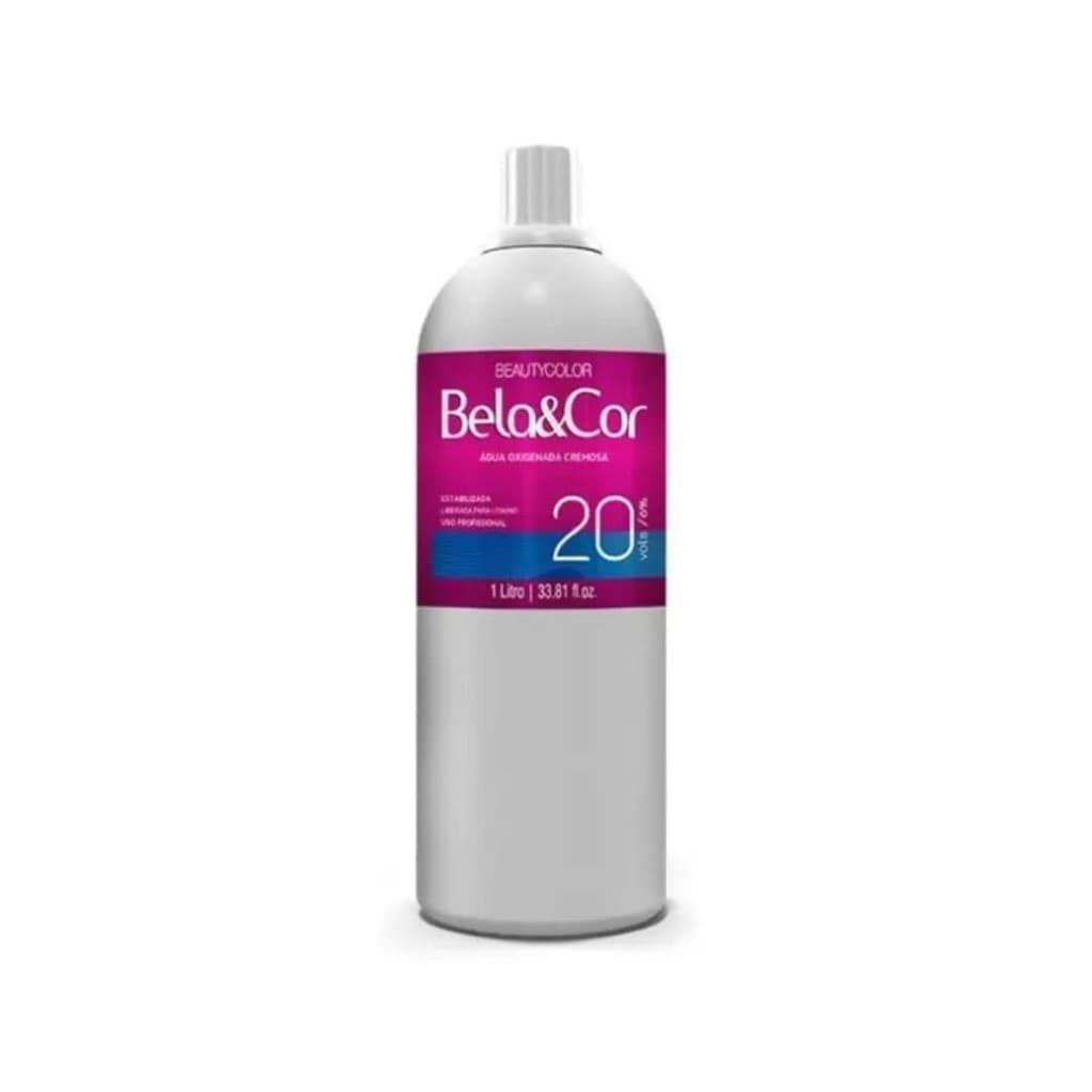 Agua Oxigenada Cremosa Bela&Cor 1 Litro Volume 20