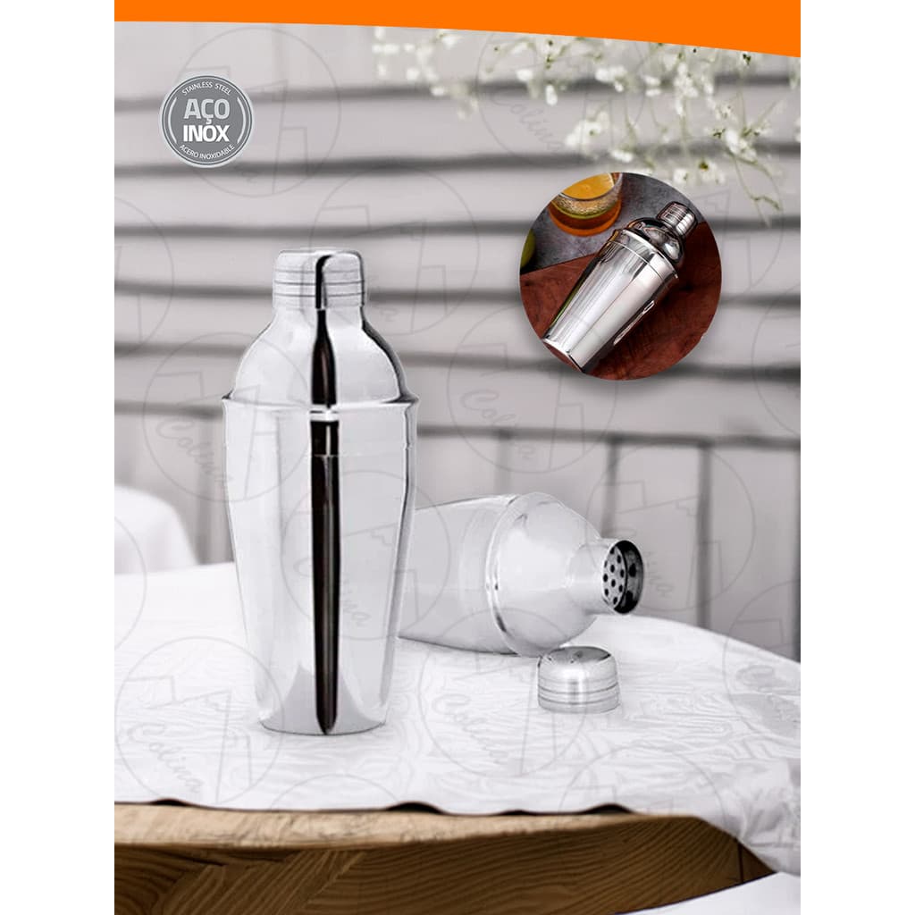 Coqueteleira de Inox 500ml para Caipirinha e Drinks – Perfeita para Bartenders Kolling Sell