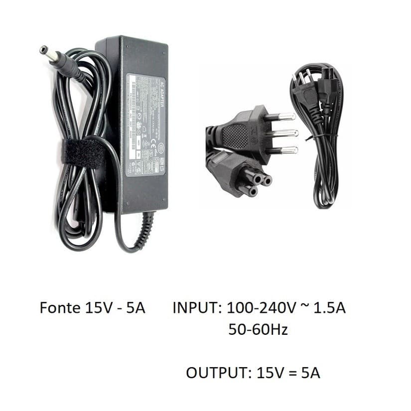 Fonte De Alimentação P/ Ring Light 15v 5a/ Pronta Entrega