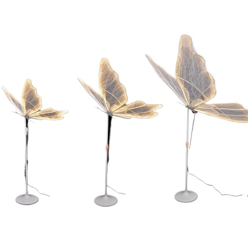 Enfeites de palco luminosos para casamento com asas de borboleta