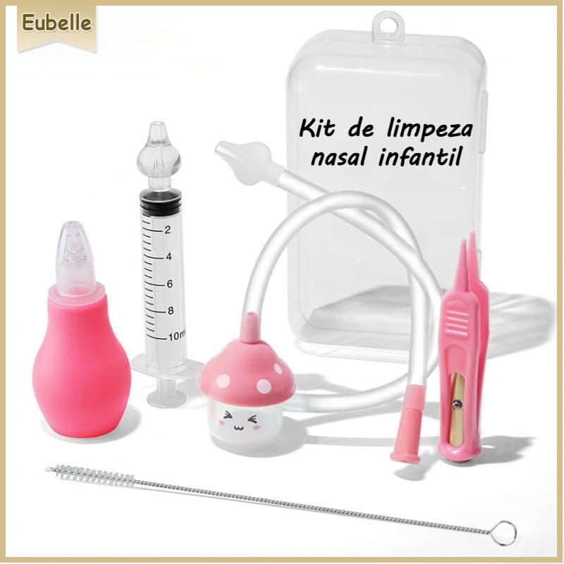 Kit 6 Conjunto Aspirador Nasal Bebê Pinça Luminosa Pinça de Limpeza Nasal Bebê de 0 a 3 anos