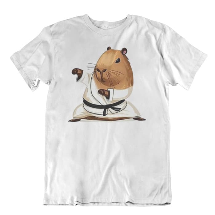 Camiseta Capivara Kimono Judô Jiu Jitsu Karate Fofa Camisa 100% Algodão Fio 30.1 Envio Rápido