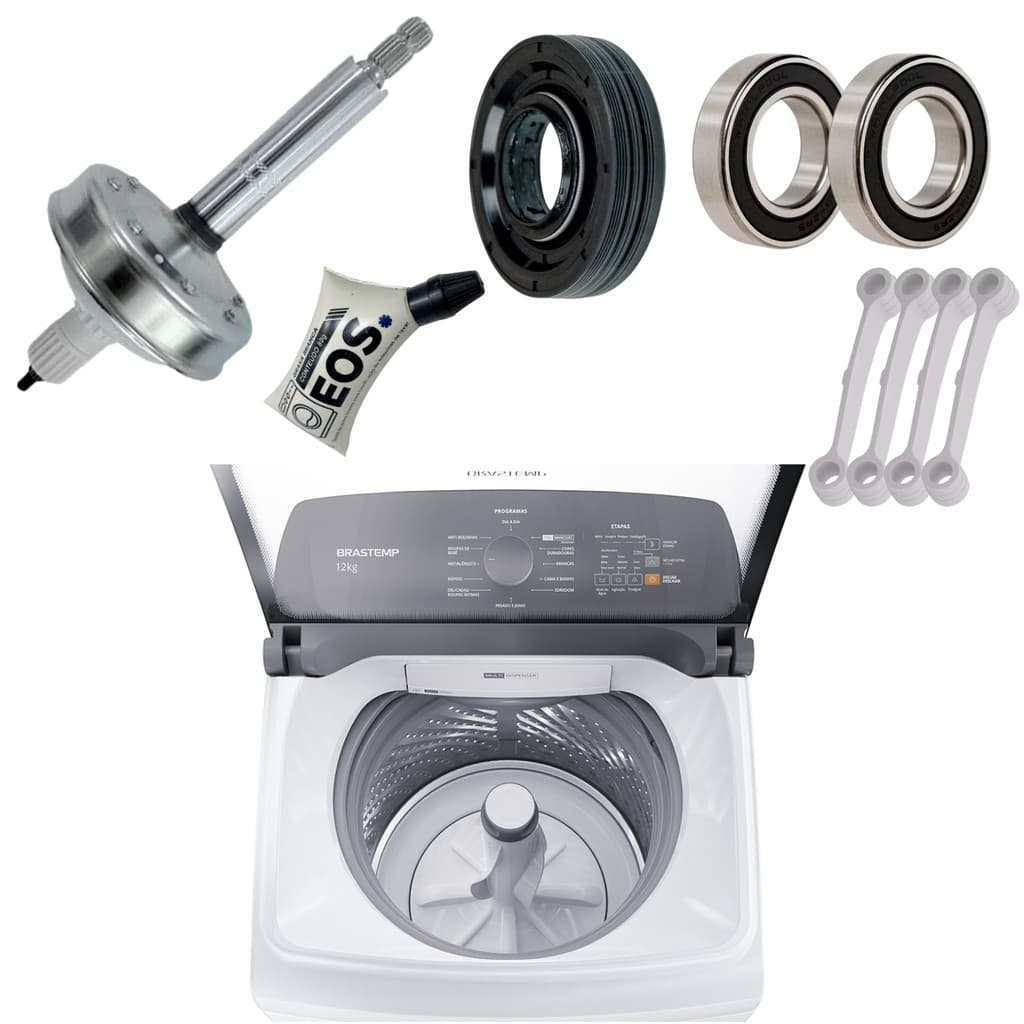 Kit Mecanismo Eixo Mini Compativel Brastemp Bwk12 Bwh12 Consul Cwe08 Cwc08 CWS12 CWB08 CWB08 CWH11