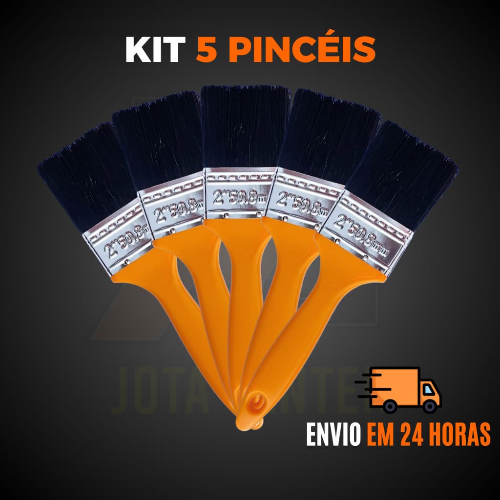 Kit Pincel Trincha Pintura 2 Polegadas Profissional