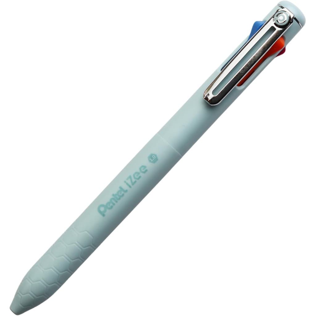 Caneta Esferográfica Retrátil 0,7mm Izee 4 Cores Azul Claro Pentel