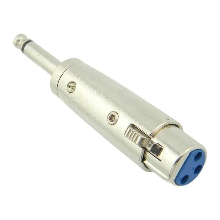 Conector Plug Adaptador Xlr Cannon Fêmea Para P10 Macho Mono