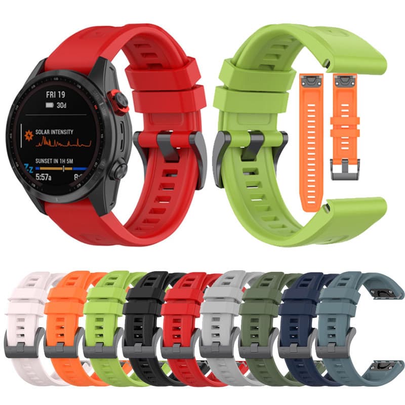 Pulseira De Liberação Rápida De Silicone Para Garmin Fenix 7S 7 7X 6 6S 6X 5 5S 5X Instinto 2 935 945