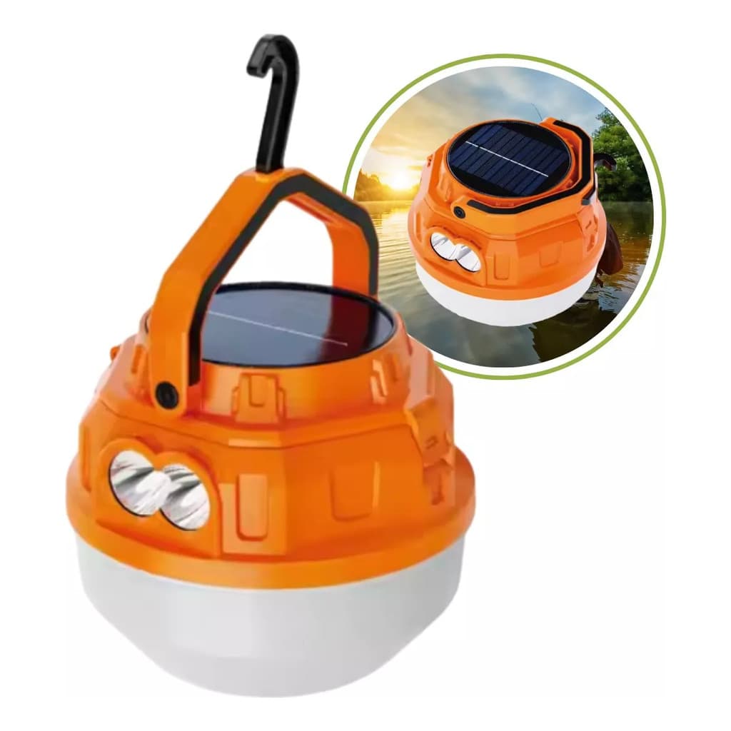 Lâmpada Luminária Lampião Camping Recarregável Usb Solar LEY2279