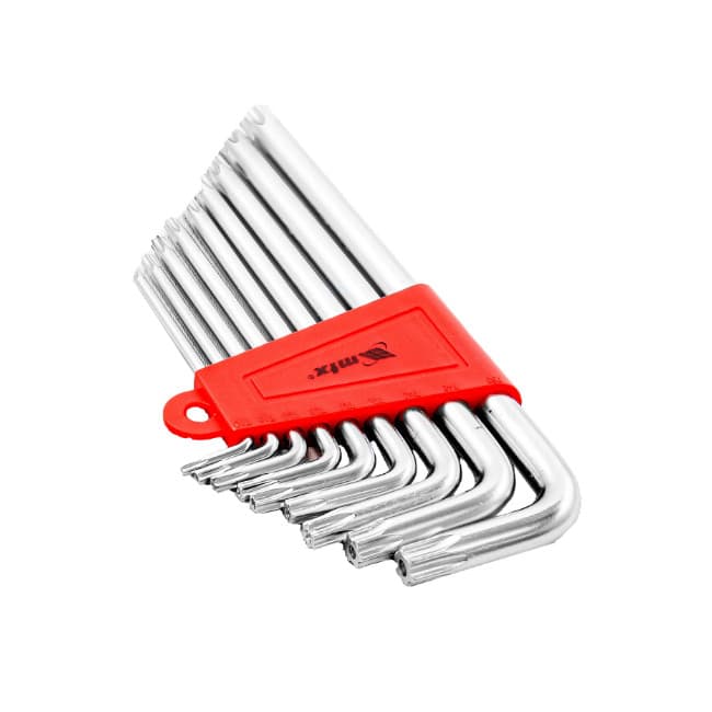 JOGO TORX LONGA ACETINADO VANADIO T10 a T50 9 PÇ