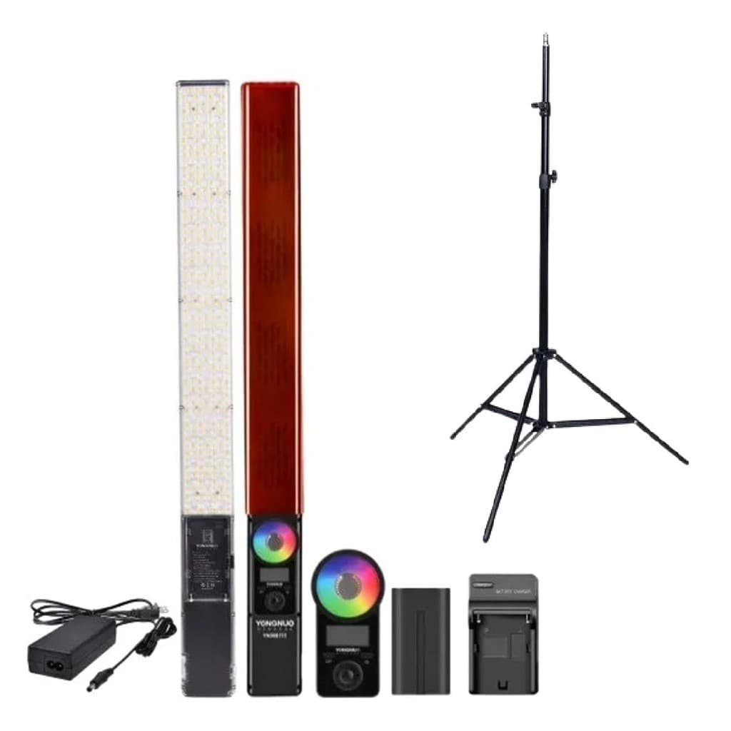 Bastão de led YN360 III Pro RGB+Fonte+F970+tripe 2M