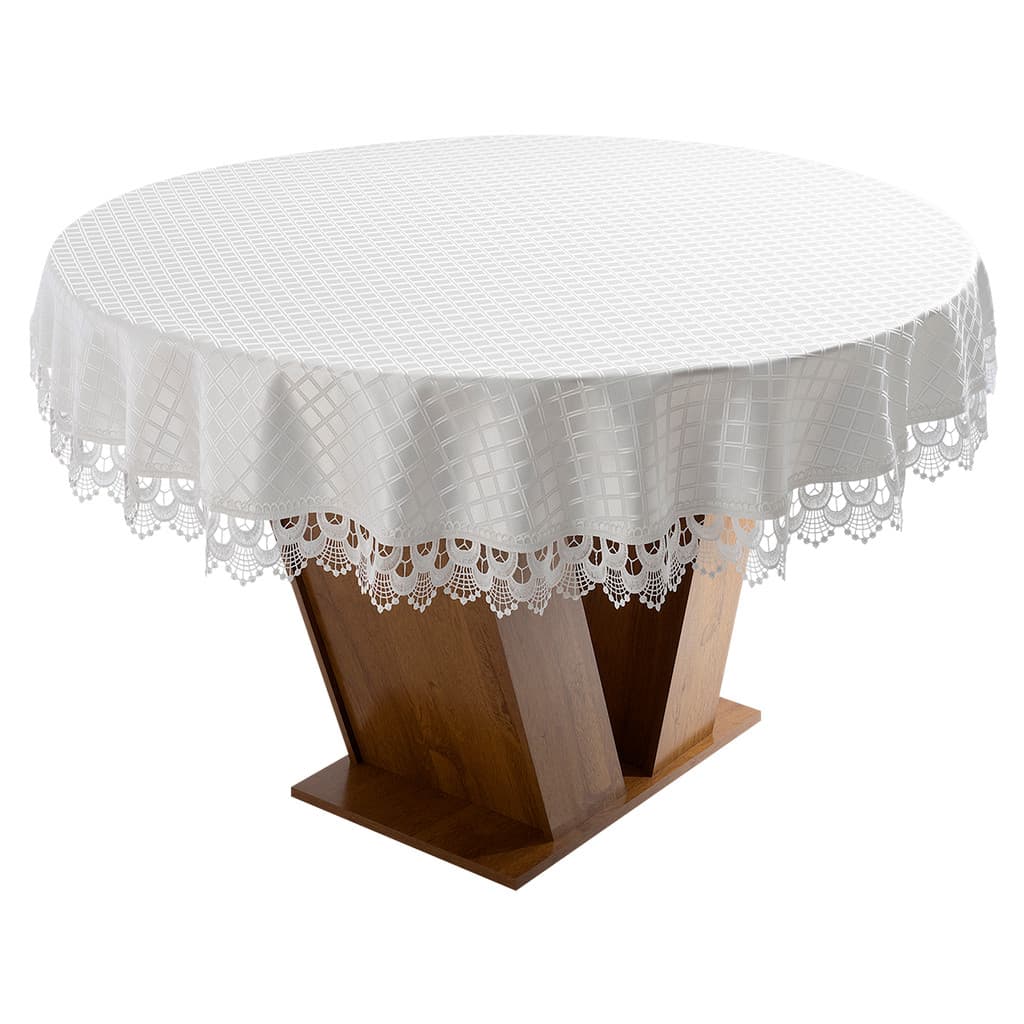 Toalha de Mesa Red 4-6 Lugares Branca  Impermeável Rafimex