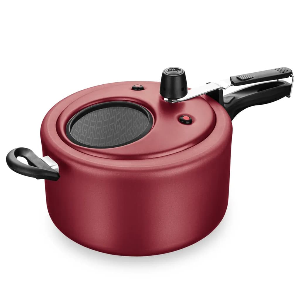 Panela de Pressão com Visor Superior 25cm 8,0L Cereja 6034 Mta