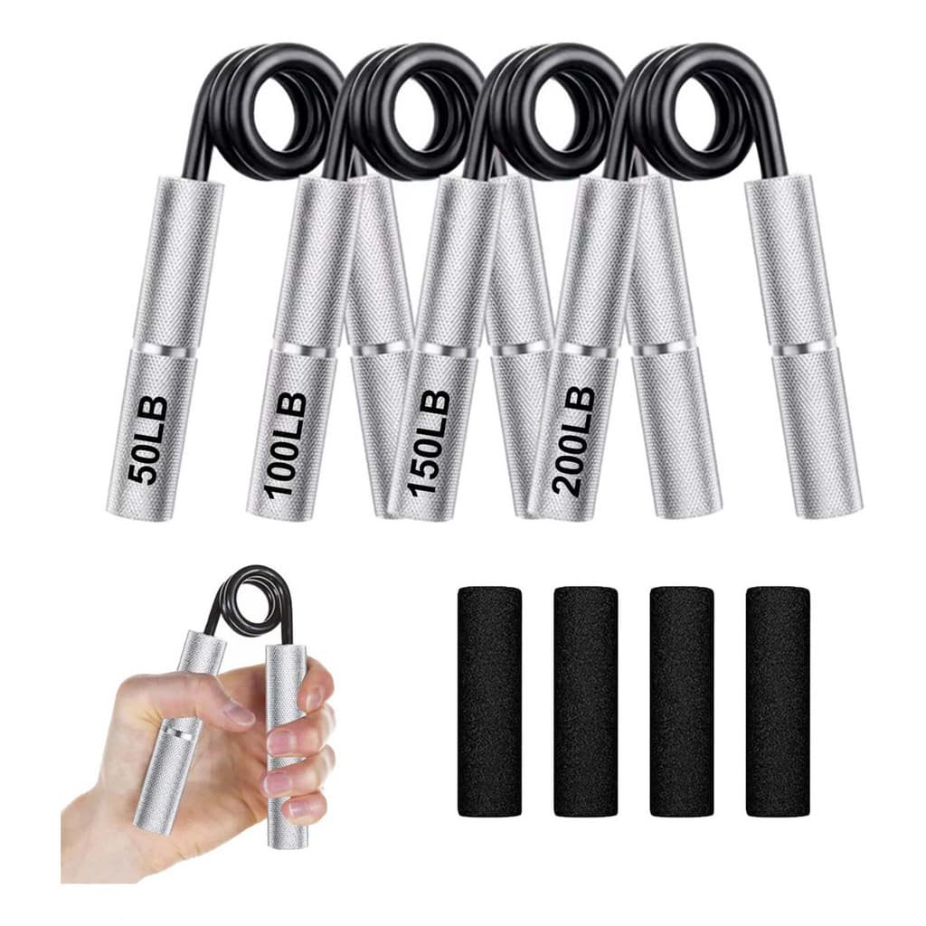 Kit 4 Intensidade De Aperto De Mão 50lb 100lb 150lb 200lb Fitness