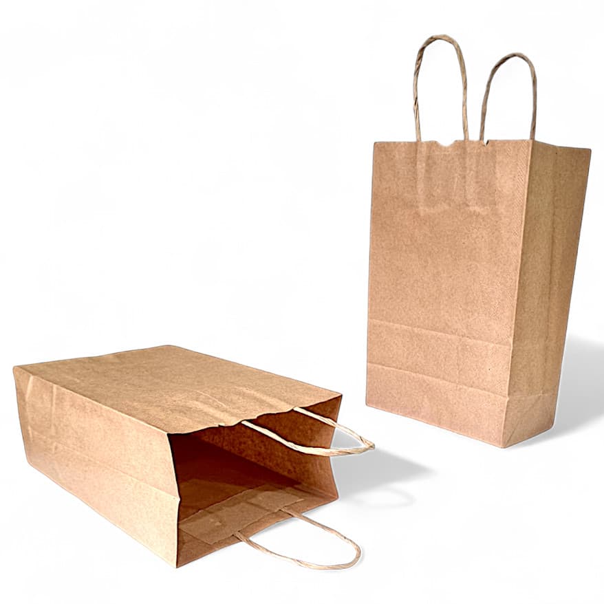 Kit 200 Sacolinhas de Papel Kraft 15x20x7 - Resistentes e Sustentáveis para Delivery e Produtos Compactos