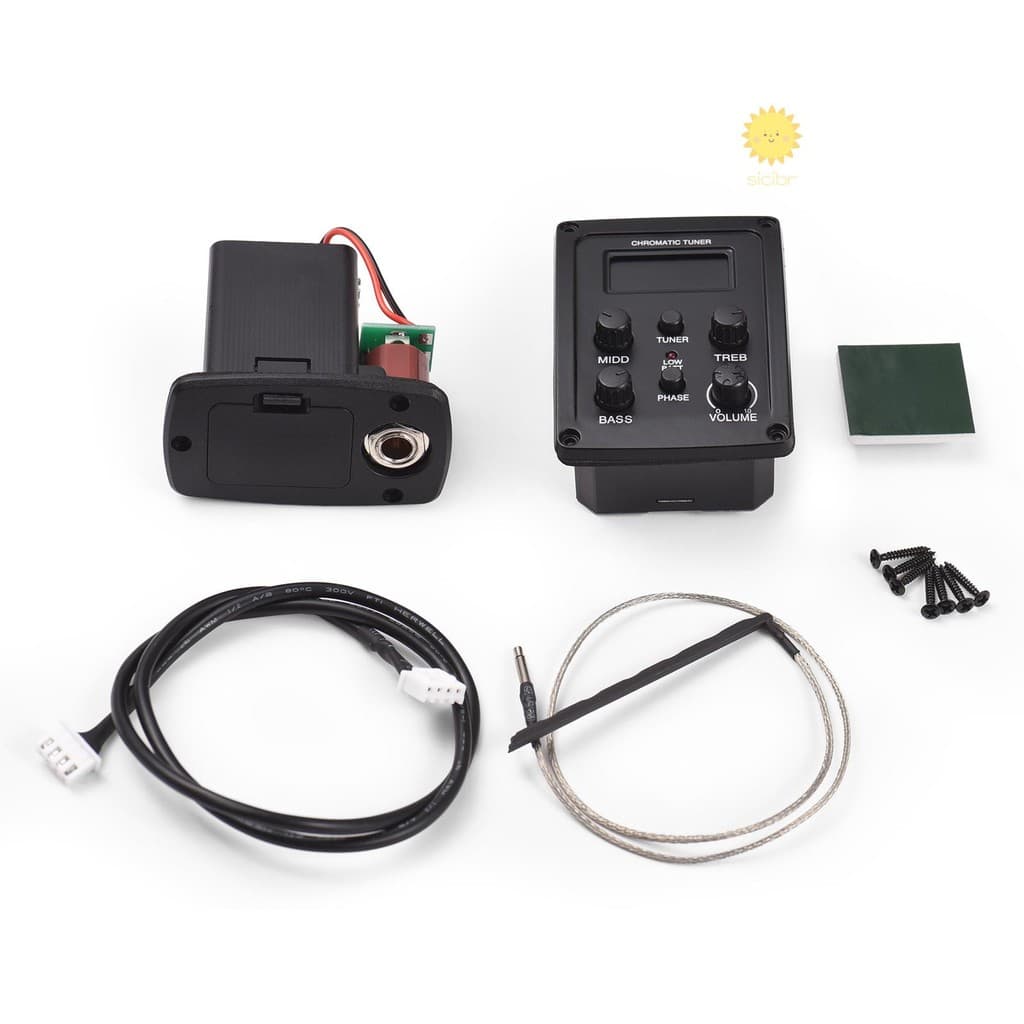 Captador De Guitarra Acústica Clássica Folk Equalizador De 4 Bandas BASS/MIDDLE/TREBLE/PRES Pickup Tela LCD Para Acessór