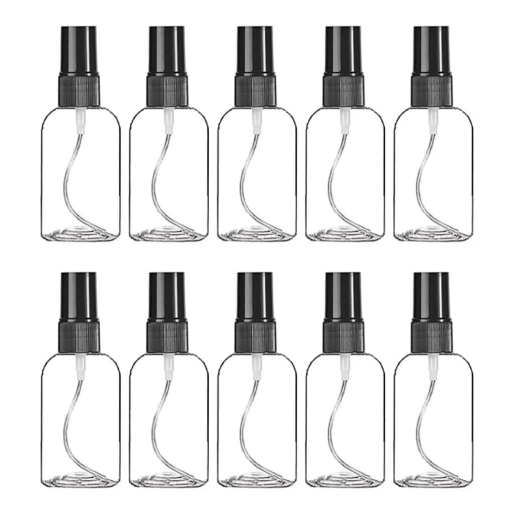 10 Frascos Plástico Pet Oval 30ml Válvula Spray Para Perfume