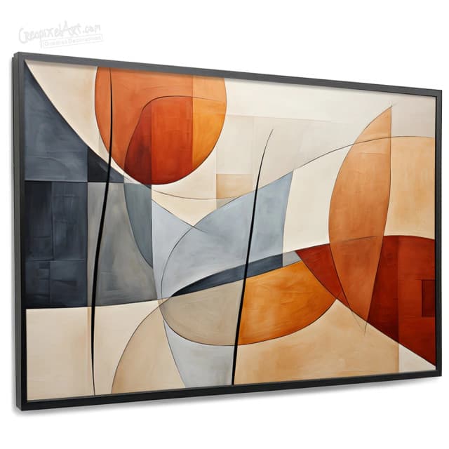 Quadro Decorativo 110x80cm  Abstratos de Linhas e Forma  Luxo Sala Quarto Casa Decoração De Parede M