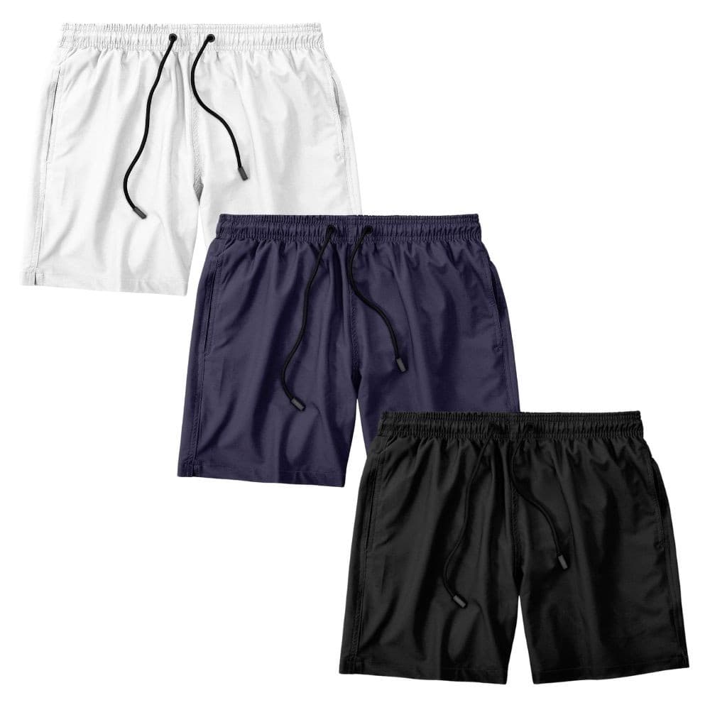 Kit 3 Shorts Masculino Bermuda Praia Academia Treino Esporte Shorts
