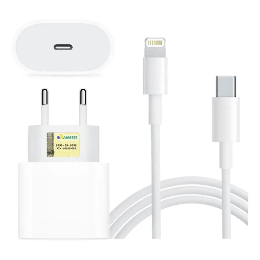 Carregador Para iPhone Original Completo Turbo 20w iphone 11 12 12 13 14 Promax X Xr Xs