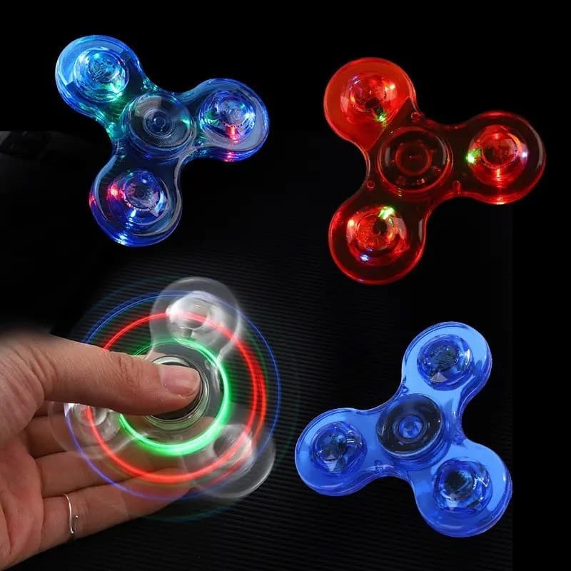 LED LIGHT FIDGET SPINNER SPINNERS MÃO TOPO BRILHO FIQUE SPINER ALÍVIO DO ESTRESSE ADULTO CRIANÇAS BRINQUEDOS