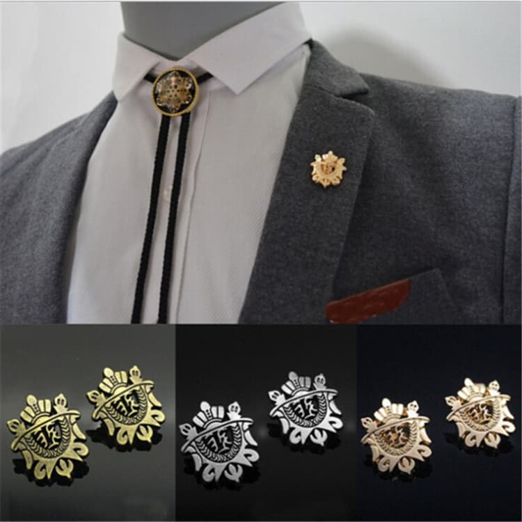 Broche Masculino Corsage Terno Acessórios Temperamento Coroa Escudo Camisa Pino De Moda