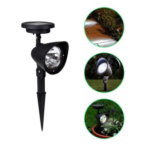 Luminária Solar Spot LED Para Jardim Grama Caminho IP65 Recarregável 1 Unidade Autônoma