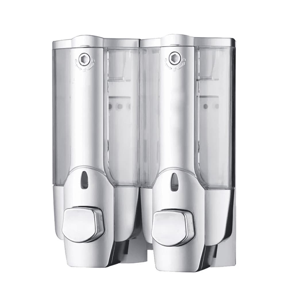 Dispenser Duplo Shampoo Sabonete Alcool Gel Hotel Casa