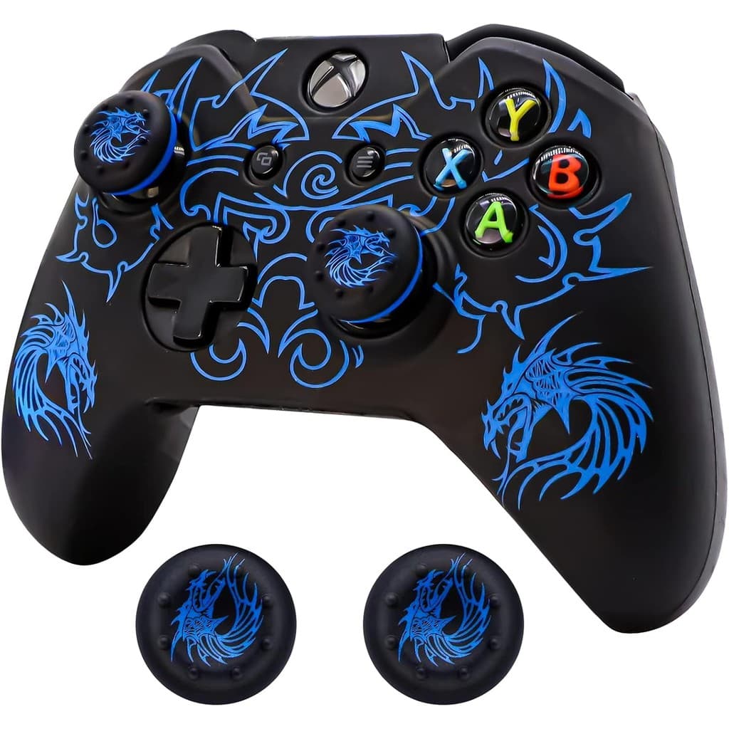 Pele De Controle Xbox-One , Conjunto De Acessórios De Capa Protetora De Silicone Antiderrapante Para Joystick De Gamepad