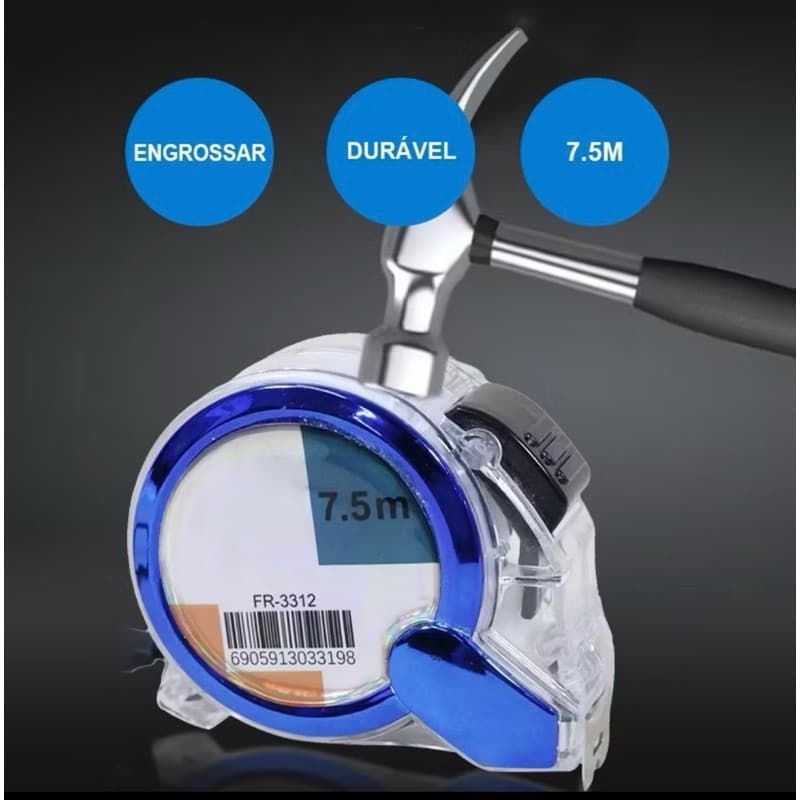 Trena De Aço Com Trava E Alça 7.5m * 25mm / 5m * 25mm Durável---NEW-