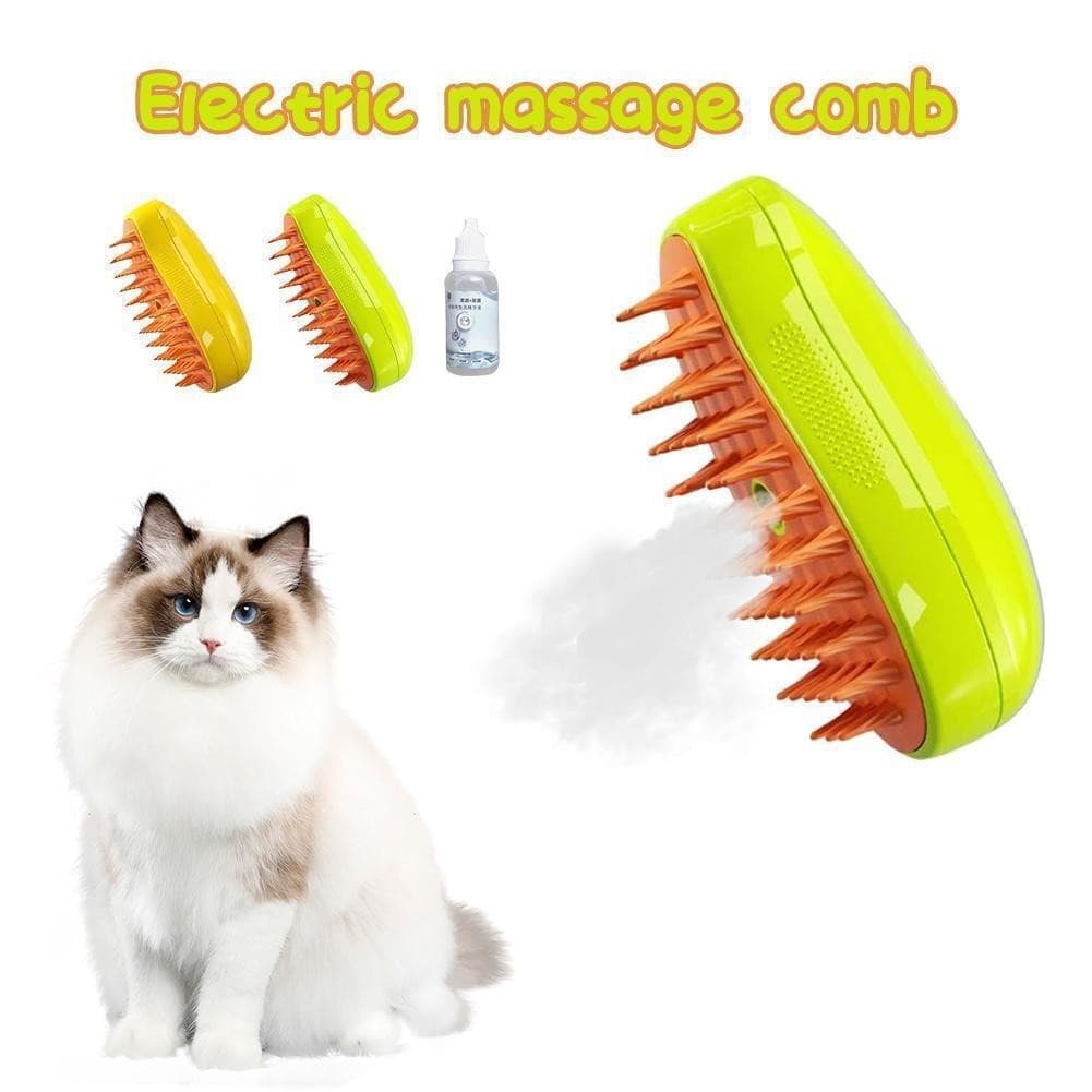 Escova A Vapor Gato Vaporizada Cães Gatos Inteligente Pelos