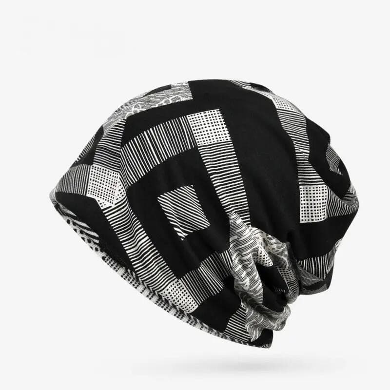 Nova Primavera Verão Masculino Feminino Gorro Desleixado Padrão Geométrico Chapéu De Malha Boné Turbante Gorros Osso